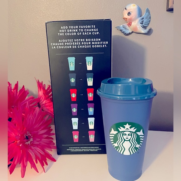 Starbucks Dining Newstarbucks 223 Blue Reusable Color Changing Hot